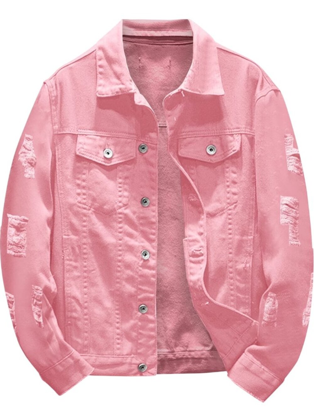 Levi’s Size Medium (M) Pink Distressed Denim Jacket